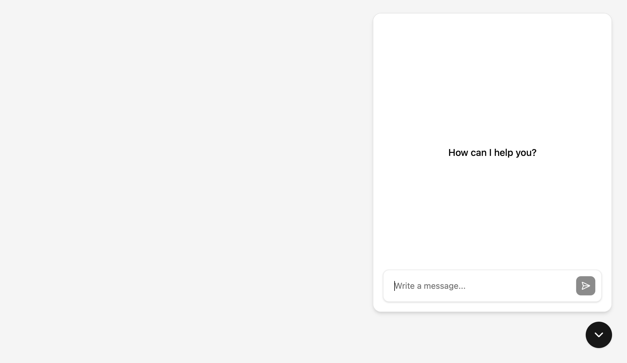 Chat widget open